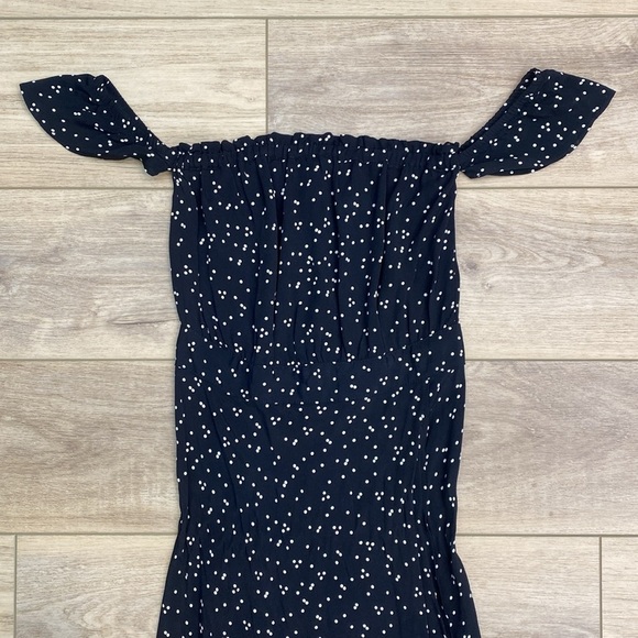 Flynn Skye |‎ Bella | Off the Shoulder Boho Maxi Dress Romantic polka dot - Picture 4 of 16